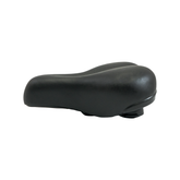 Ergonomic black bike saddle for added comfort on electric bikes and bicycles